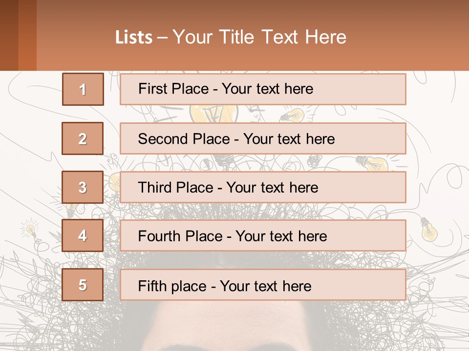 A Woman With A Light Bulb Above Her Head PowerPoint Template