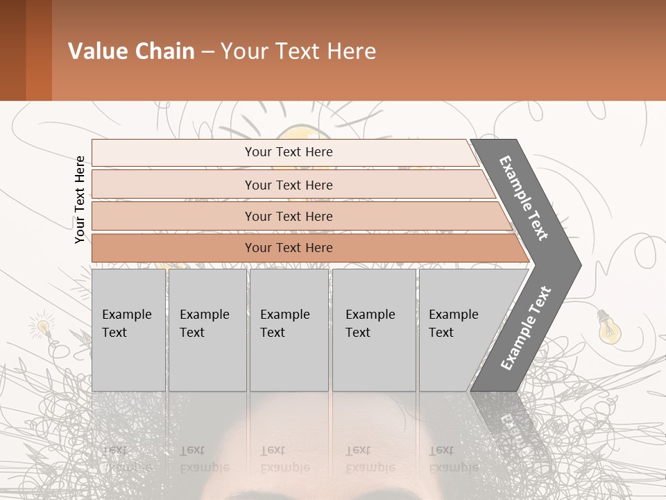 A Woman With A Light Bulb Above Her Head PowerPoint Template