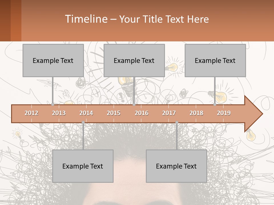 A Woman With A Light Bulb Above Her Head PowerPoint Template