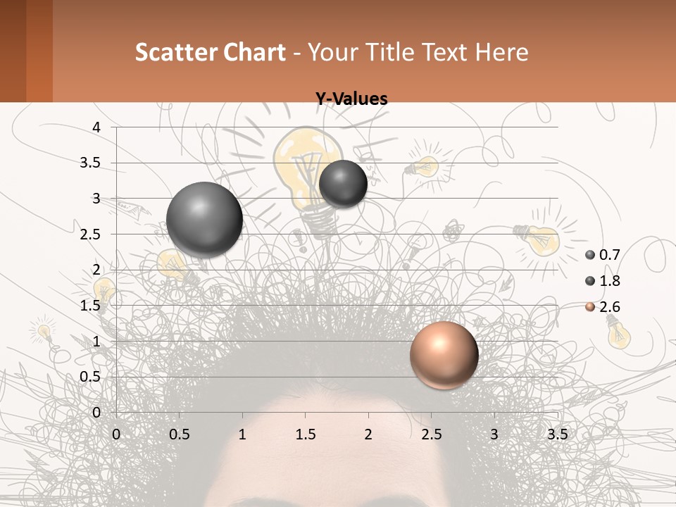 A Woman With A Light Bulb Above Her Head PowerPoint Template