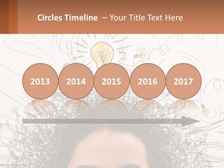 A Woman With A Light Bulb Above Her Head PowerPoint Template
