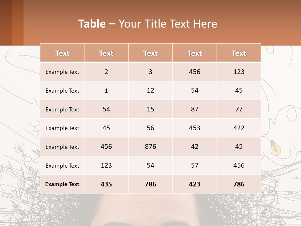 A Woman With A Light Bulb Above Her Head PowerPoint Template