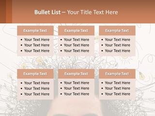 A Woman With A Light Bulb Above Her Head PowerPoint Template