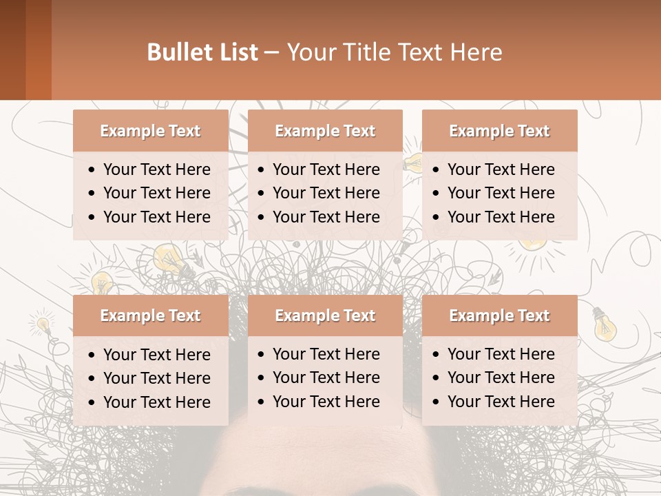 A Woman With A Light Bulb Above Her Head PowerPoint Template