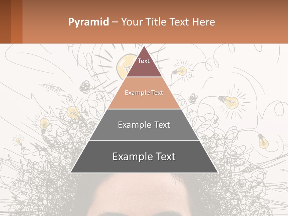 A Woman With A Light Bulb Above Her Head PowerPoint Template