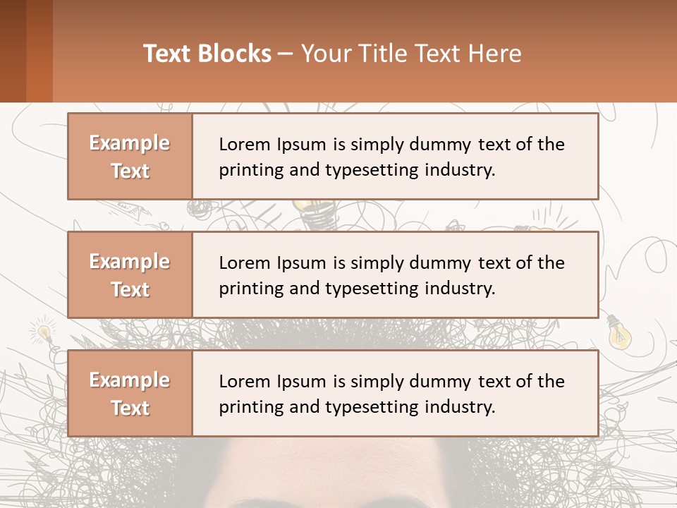 A Woman With A Light Bulb Above Her Head PowerPoint Template