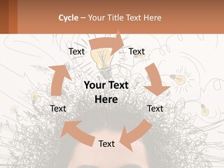 A Woman With A Light Bulb Above Her Head PowerPoint Template