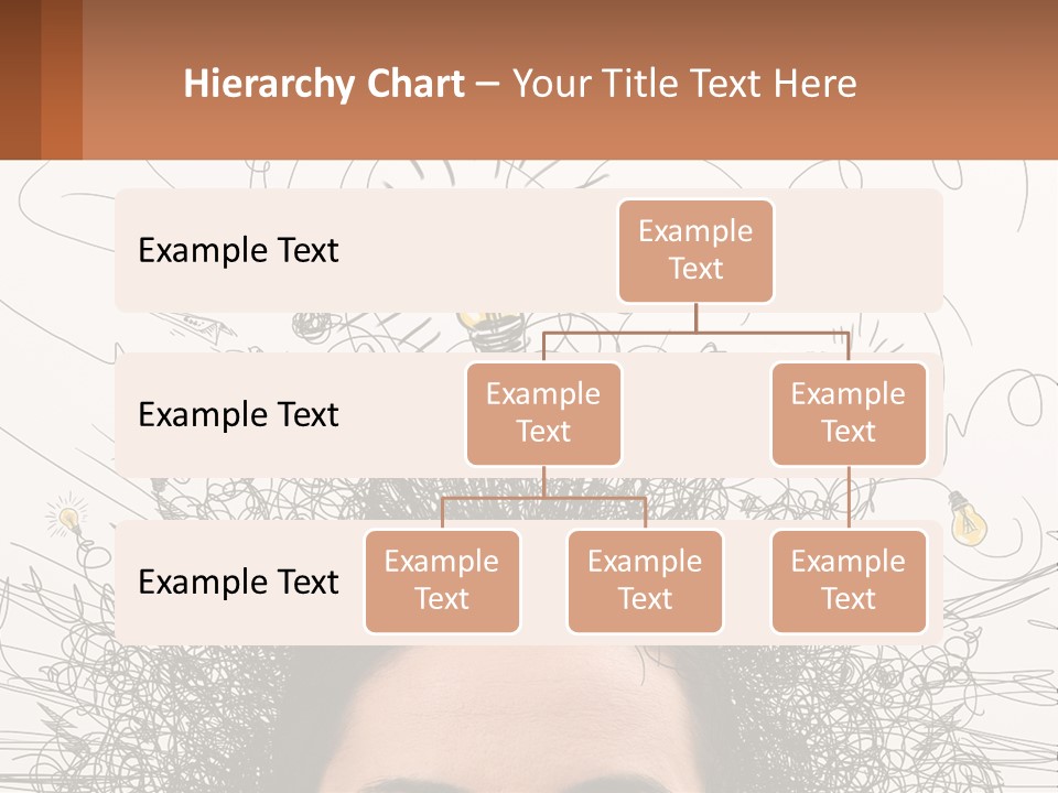 A Woman With A Light Bulb Above Her Head PowerPoint Template