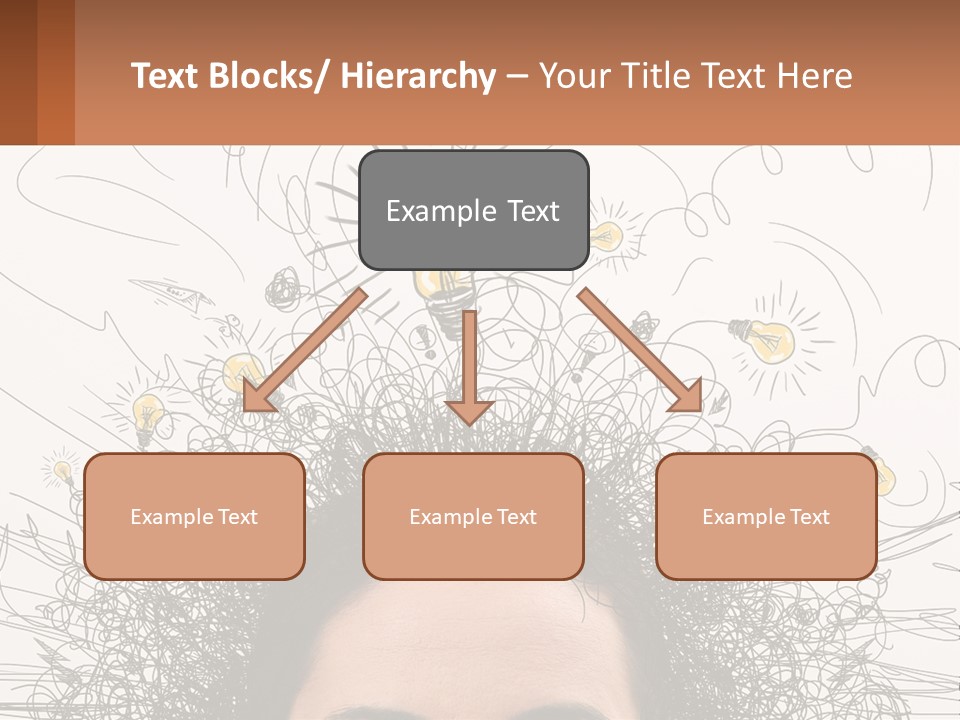 A Woman With A Light Bulb Above Her Head PowerPoint Template