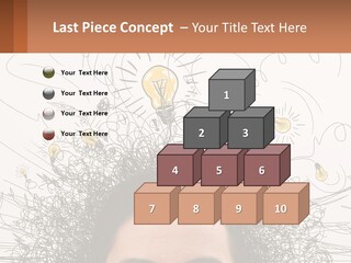 A Woman With A Light Bulb Above Her Head PowerPoint Template