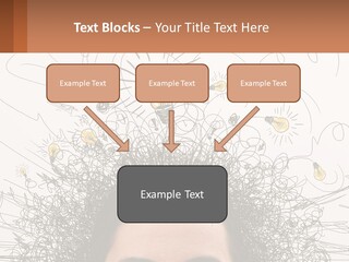 A Woman With A Light Bulb Above Her Head PowerPoint Template