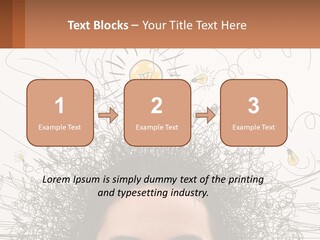 A Woman With A Light Bulb Above Her Head PowerPoint Template