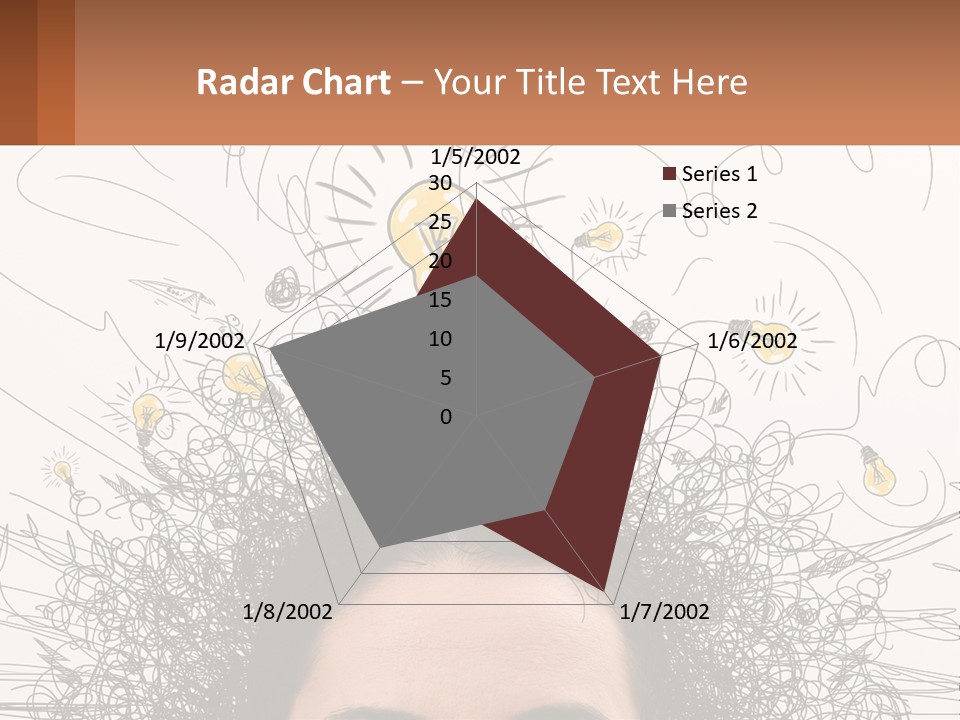 A Woman With A Light Bulb Above Her Head PowerPoint Template