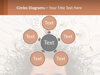 A Woman With A Light Bulb Above Her Head PowerPoint Template