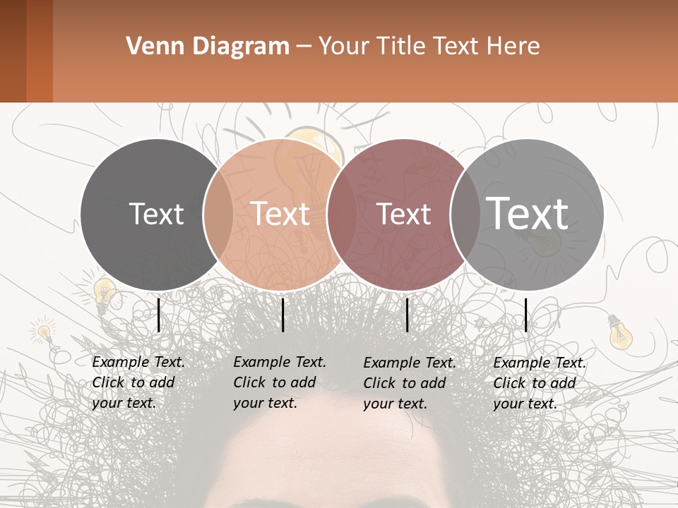 A Woman With A Light Bulb Above Her Head PowerPoint Template