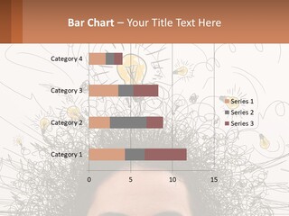 A Woman With A Light Bulb Above Her Head PowerPoint Template