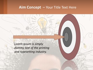 A Woman With A Light Bulb Above Her Head PowerPoint Template