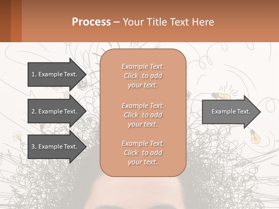 A Woman With A Light Bulb Above Her Head PowerPoint Template