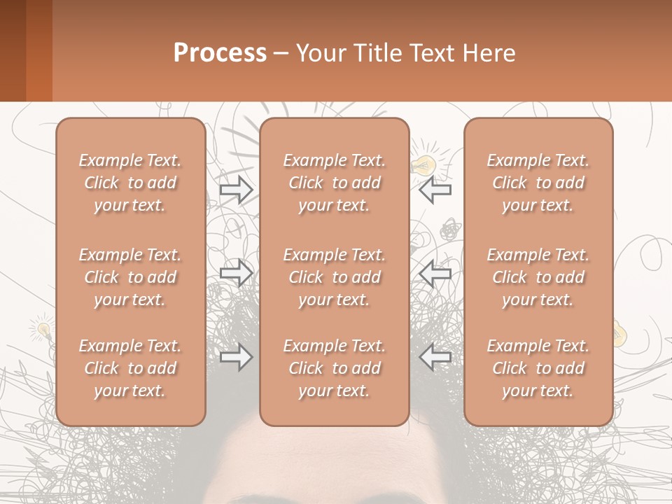 A Woman With A Light Bulb Above Her Head PowerPoint Template