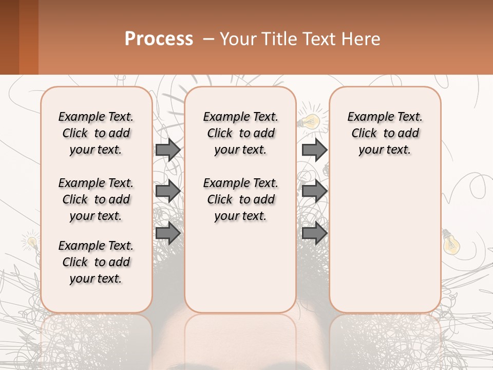 A Woman With A Light Bulb Above Her Head PowerPoint Template