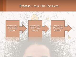 A Woman With A Light Bulb Above Her Head PowerPoint Template