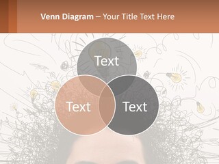 A Woman With A Light Bulb Above Her Head PowerPoint Template