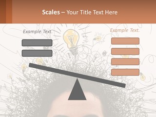 A Woman With A Light Bulb Above Her Head PowerPoint Template