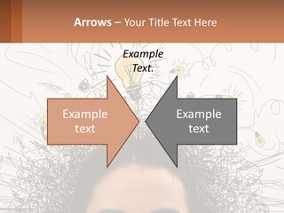 A Woman With A Light Bulb Above Her Head PowerPoint Template