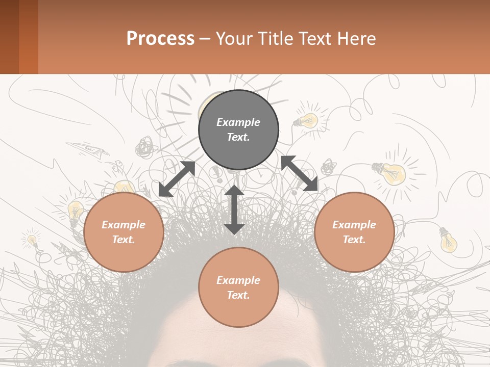 A Woman With A Light Bulb Above Her Head PowerPoint Template