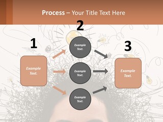 A Woman With A Light Bulb Above Her Head PowerPoint Template