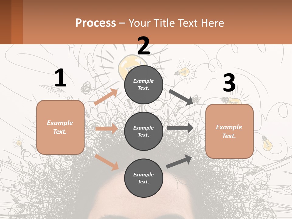 A Woman With A Light Bulb Above Her Head PowerPoint Template