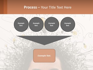 A Woman With A Light Bulb Above Her Head PowerPoint Template