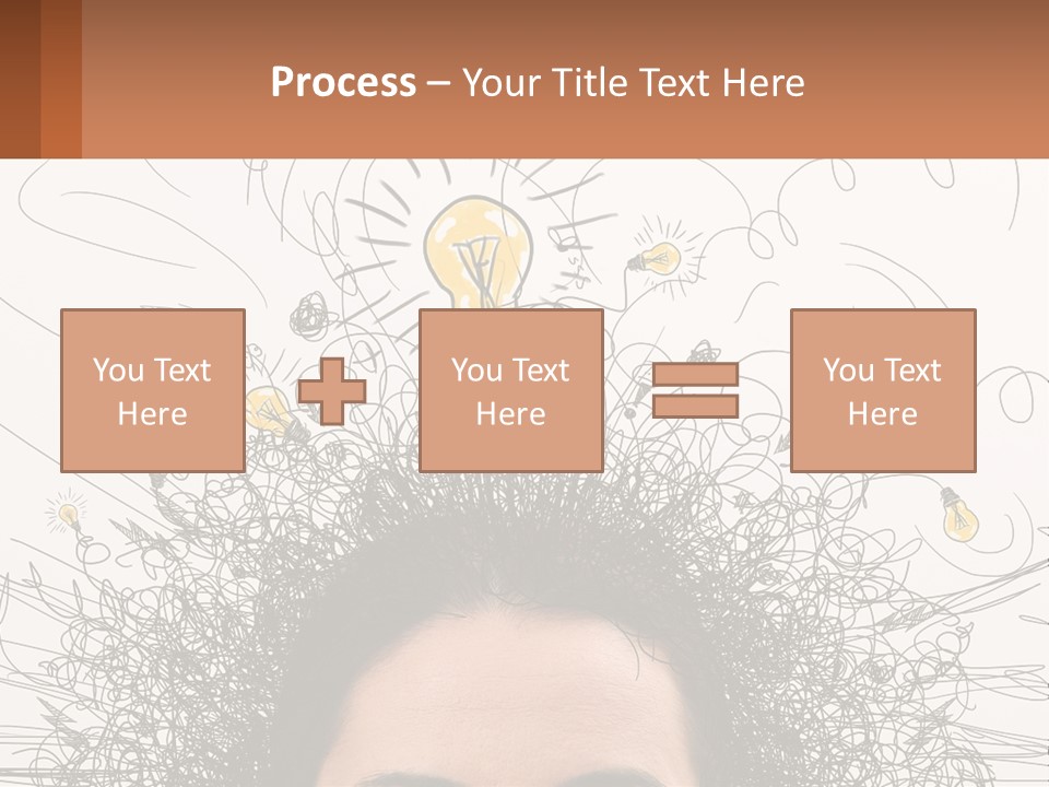 A Woman With A Light Bulb Above Her Head PowerPoint Template