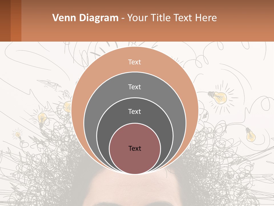 A Woman With A Light Bulb Above Her Head PowerPoint Template