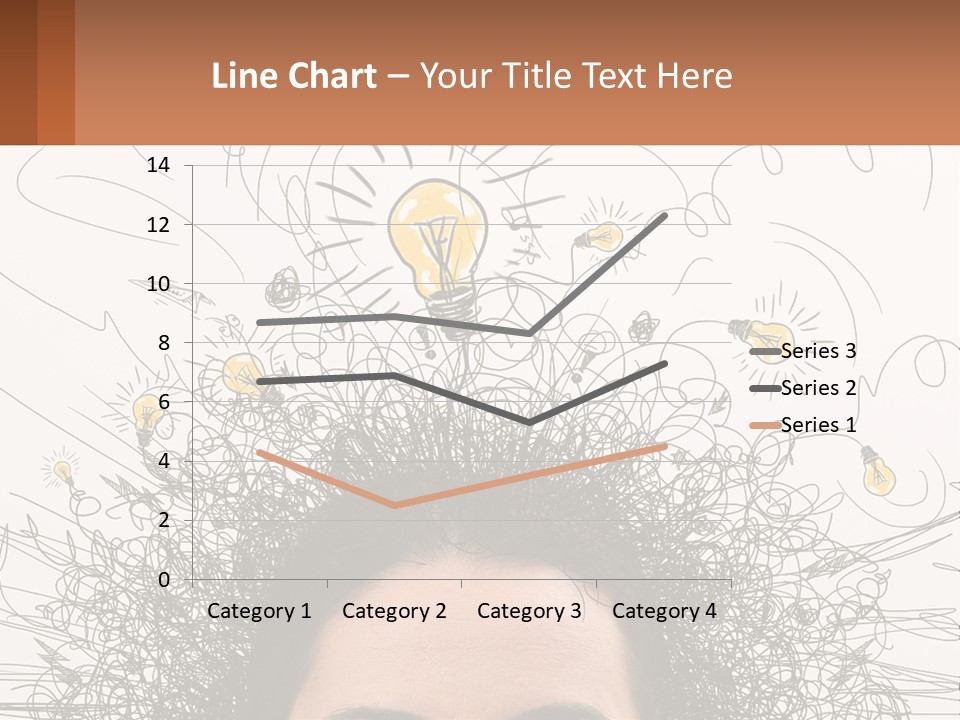 A Woman With A Light Bulb Above Her Head PowerPoint Template