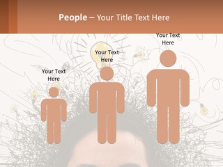 A Woman With A Light Bulb Above Her Head PowerPoint Template