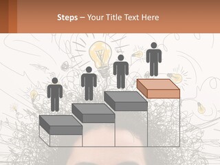 A Woman With A Light Bulb Above Her Head PowerPoint Template
