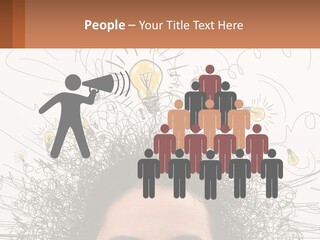 A Woman With A Light Bulb Above Her Head PowerPoint Template
