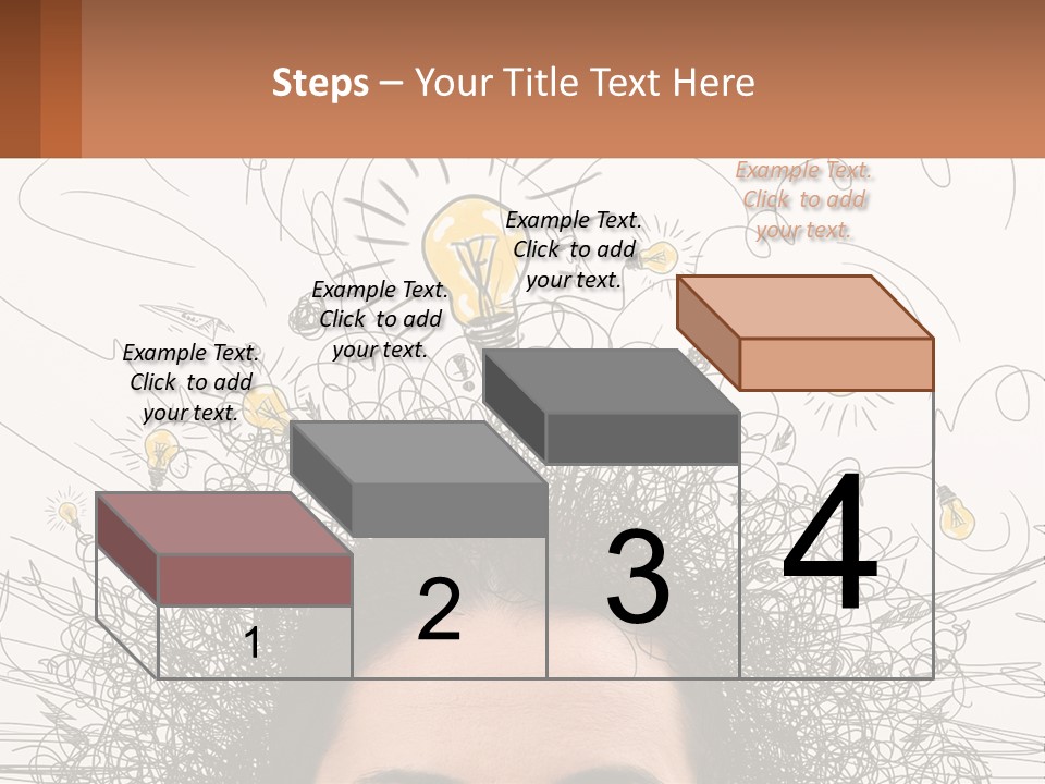 A Woman With A Light Bulb Above Her Head PowerPoint Template