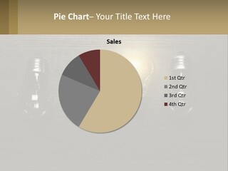 A Group Of Light Bulbs Sitting On Top Of A Wooden Table PowerPoint Template