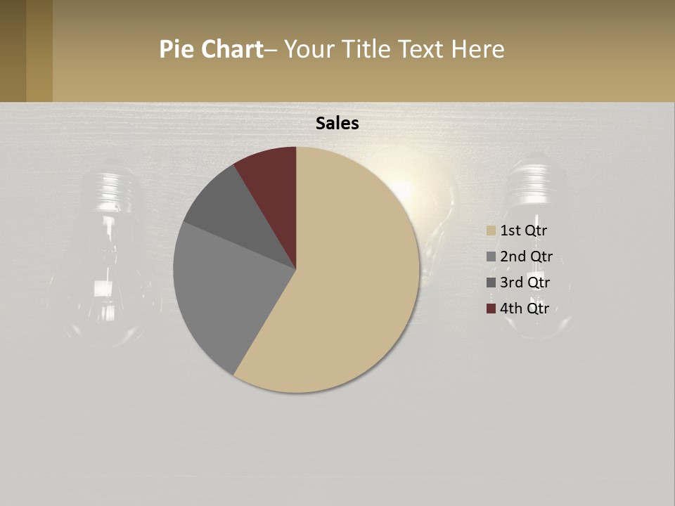 A Group Of Light Bulbs Sitting On Top Of A Wooden Table PowerPoint Template