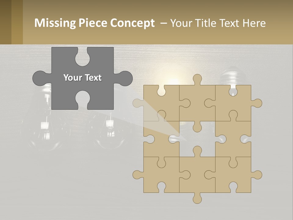 A Group Of Light Bulbs Sitting On Top Of A Wooden Table PowerPoint Template