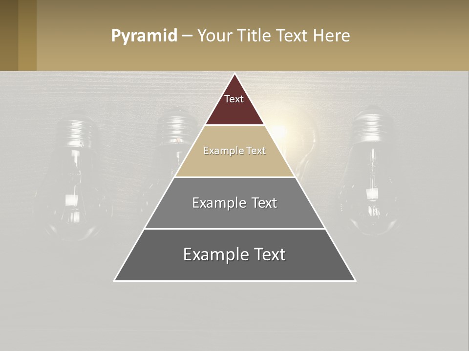 A Group Of Light Bulbs Sitting On Top Of A Wooden Table PowerPoint Template