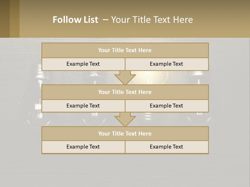 A Group Of Light Bulbs Sitting On Top Of A Wooden Table PowerPoint Template