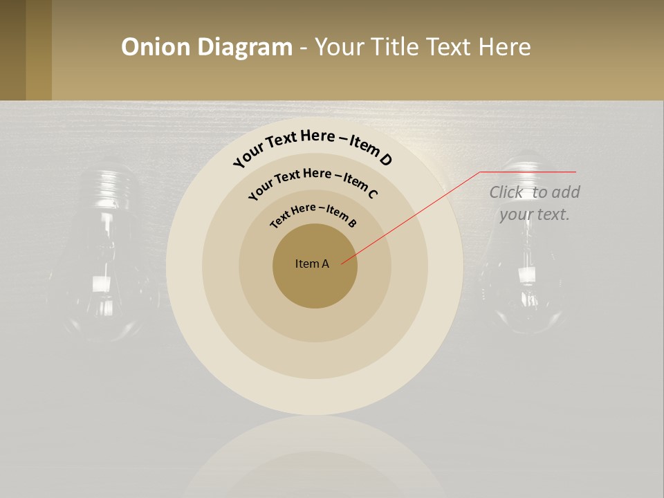 A Group Of Light Bulbs Sitting On Top Of A Wooden Table PowerPoint Template