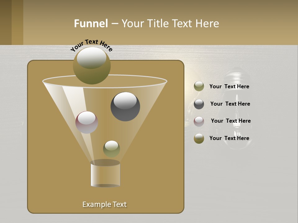 A Group Of Light Bulbs Sitting On Top Of A Wooden Table PowerPoint Template