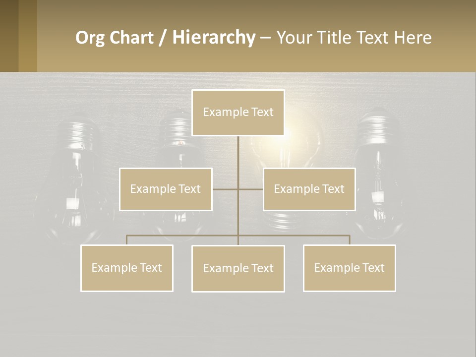 A Group Of Light Bulbs Sitting On Top Of A Wooden Table PowerPoint Template