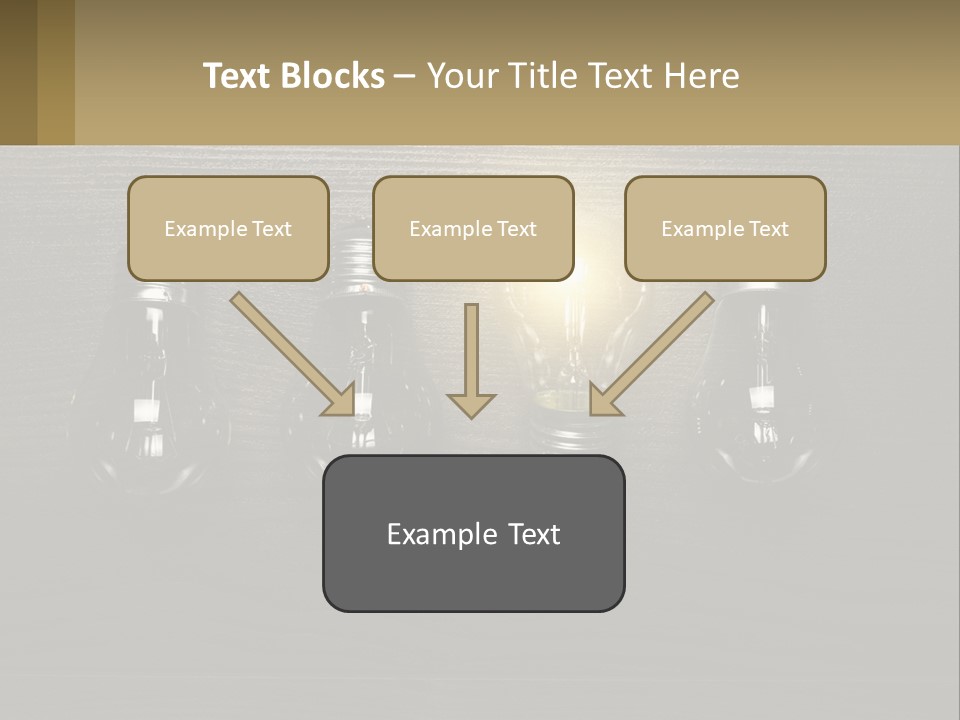 A Group Of Light Bulbs Sitting On Top Of A Wooden Table PowerPoint Template