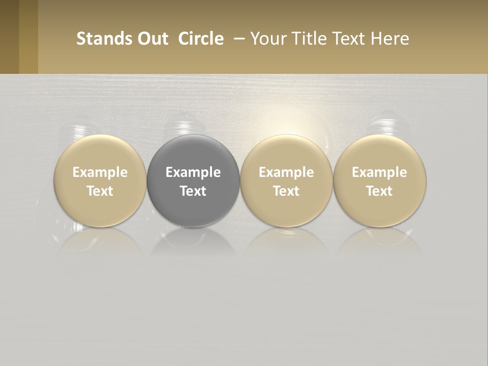 A Group Of Light Bulbs Sitting On Top Of A Wooden Table PowerPoint Template