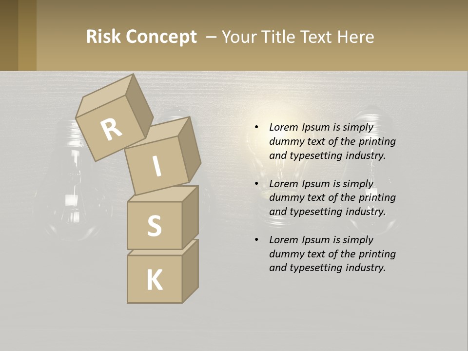 A Group Of Light Bulbs Sitting On Top Of A Wooden Table PowerPoint Template